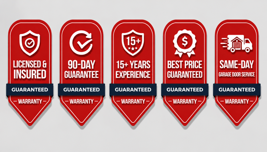 Garage door service badges